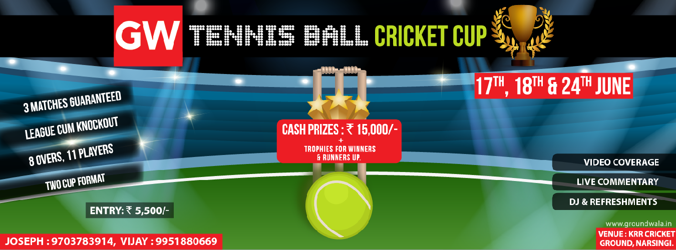 GW Tennis Ball Cricket Cup GW Sports App